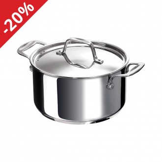 Oala cu capac, inox, 3.3 L, 20 cm, Chef - BEKA